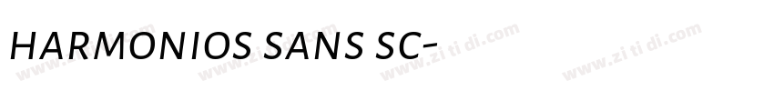 harmonios sans sc字体转换